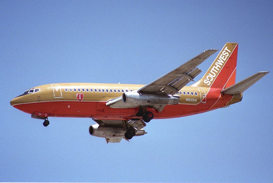 图20 西南航空波音737-200（1978年放松管制后低成本航空的典型机型）